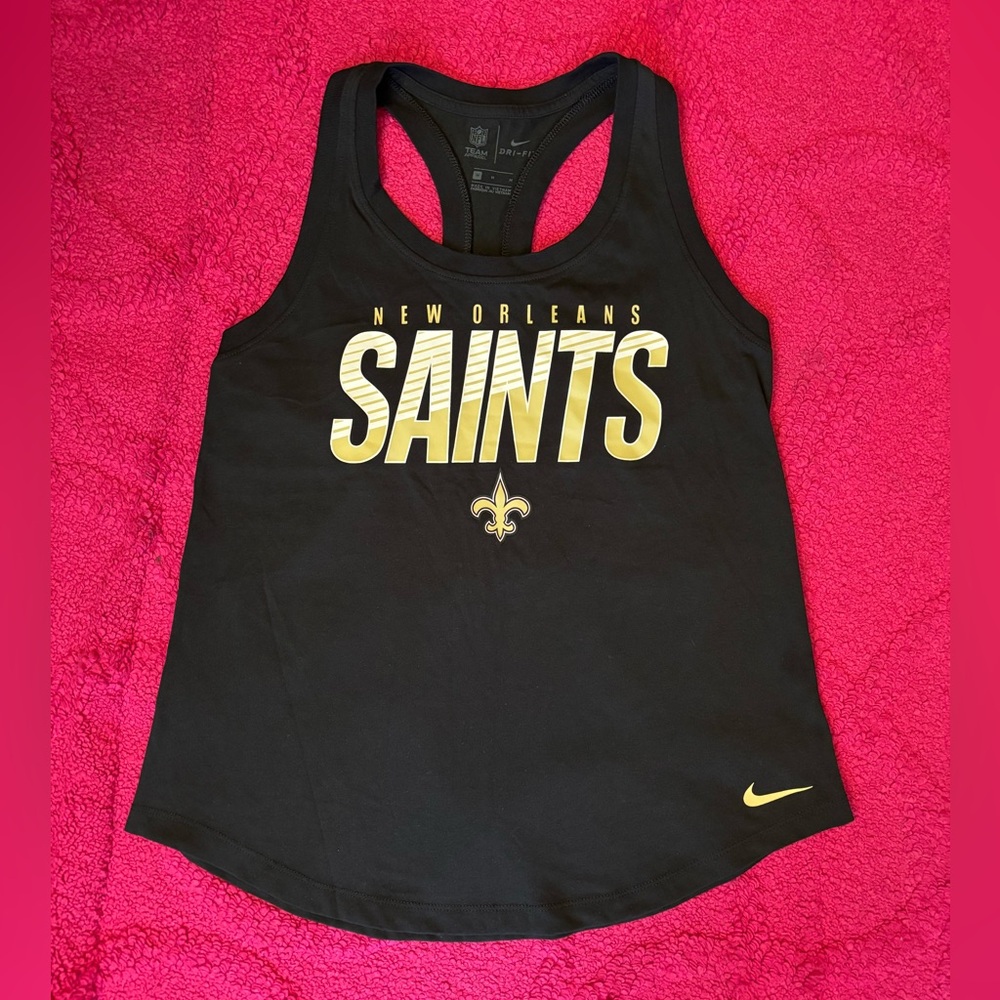 Nike Black and Gold New Orleans Saints Tank Top